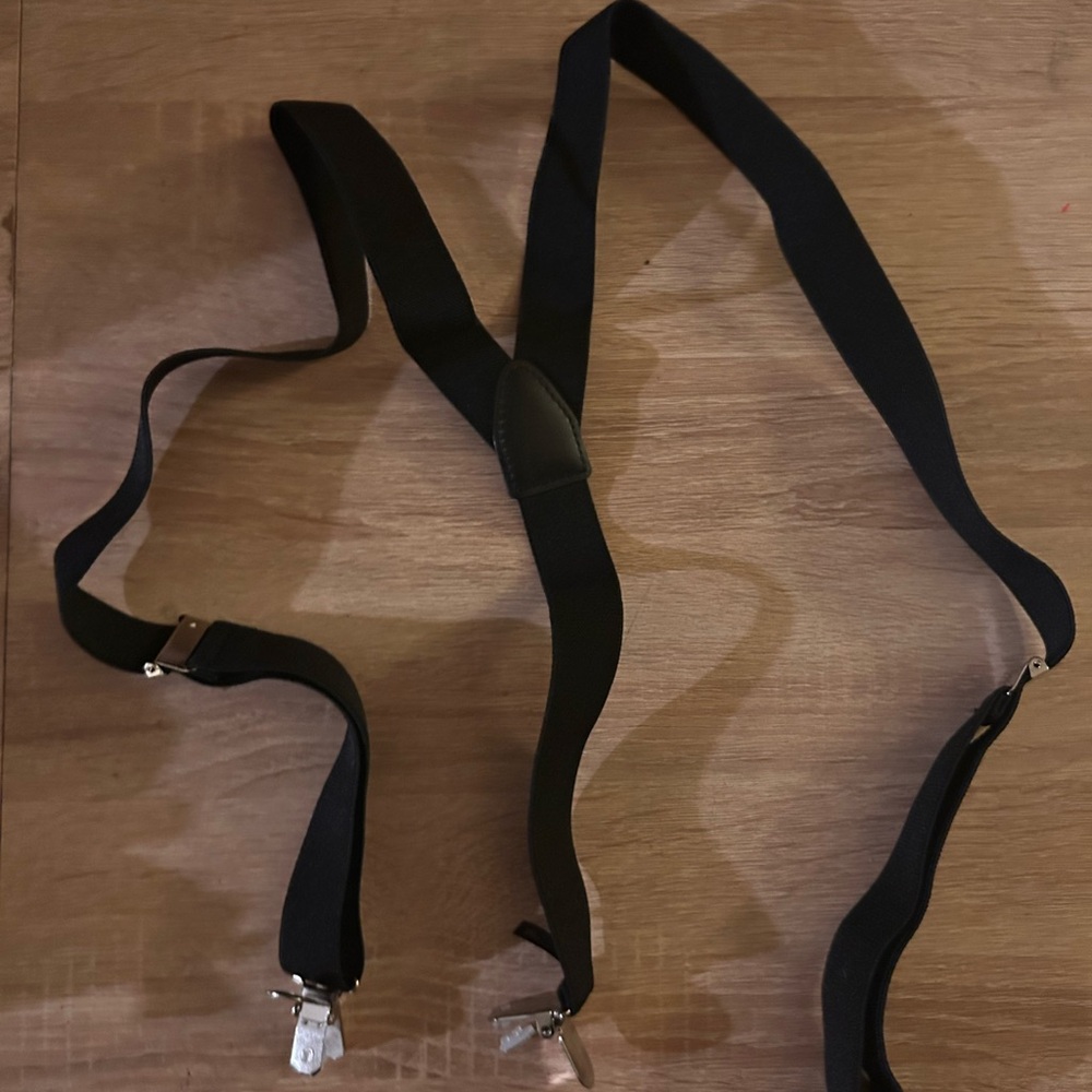 Black Suspenders One Size